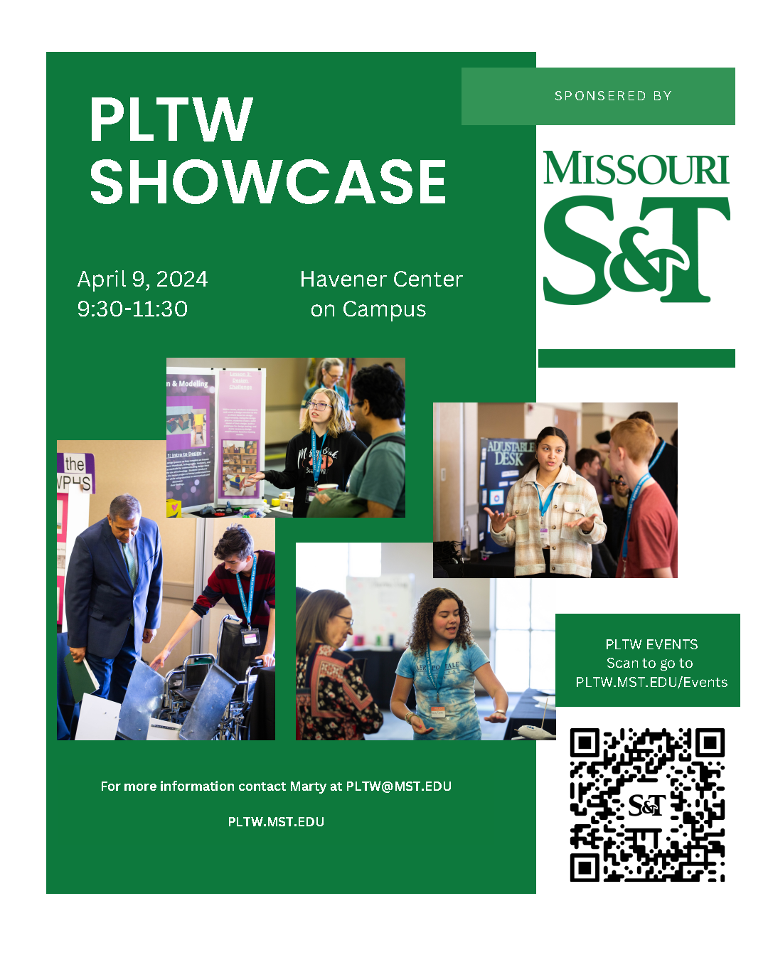Project Lead the Way, Missouri S&T, Showcase Flyer, April 9, 2024